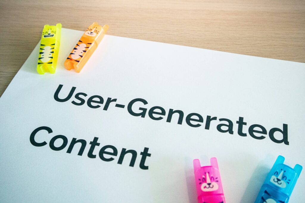 User-generated content creation concept